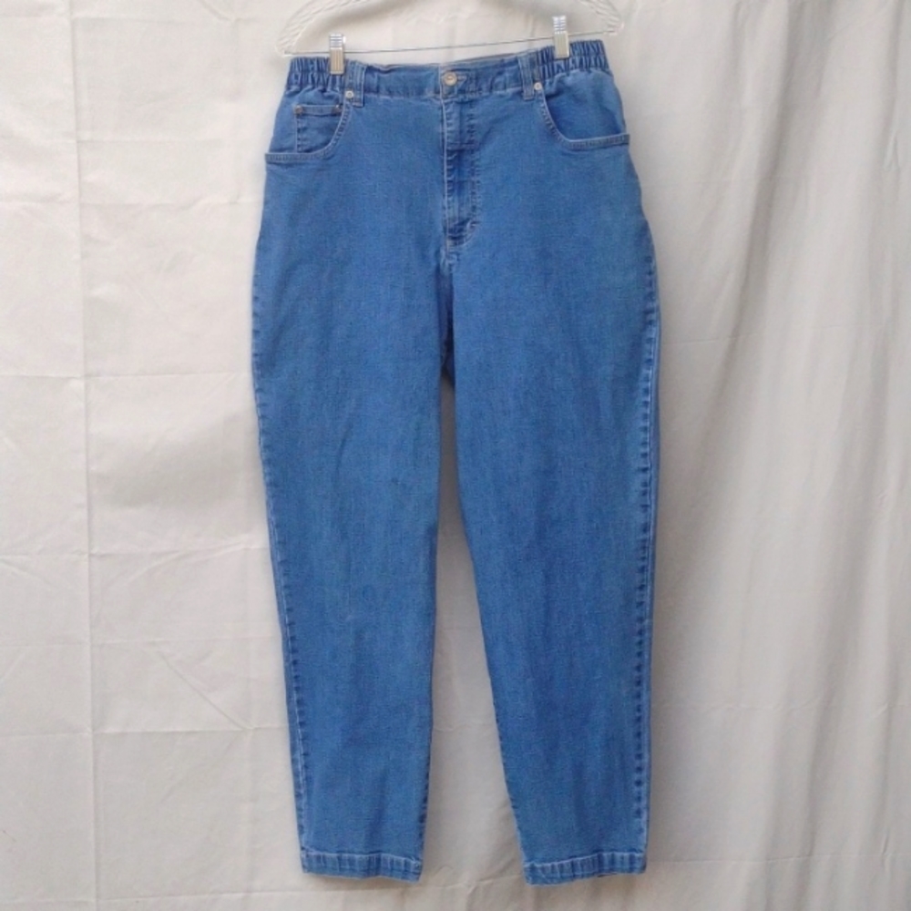 Gloria Vanderbuilt Stretch High Waisted Mom Jeans 12
